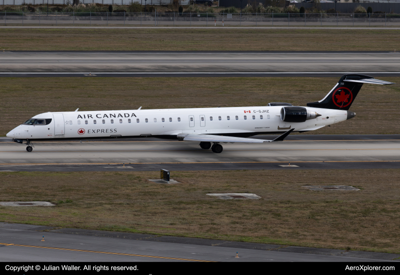 Photo of C-GJHZ - Air Canada  Mitsubishi CRJ-900LR at MSY on AeroXplorer Aviation Database