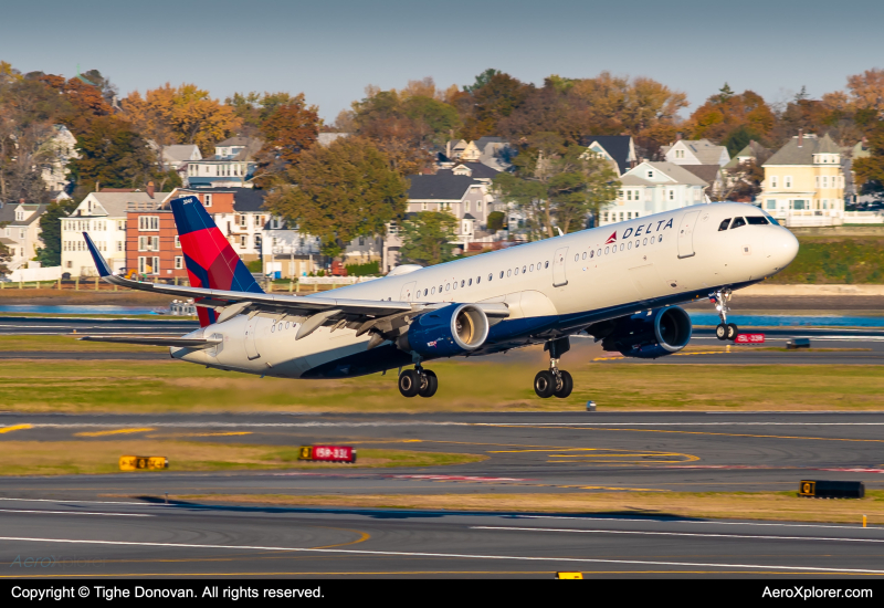 Photo of N345DN - Delta Airlines Airbus A321-200 at BOS on AeroXplorer Aviation Database