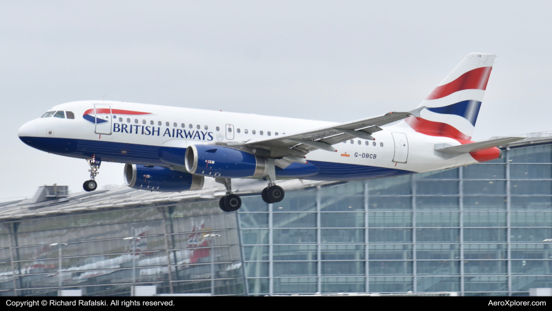 Photo of G-DBCB - British Airways Airbus A319 at LHR on AeroXplorer Aviation Database