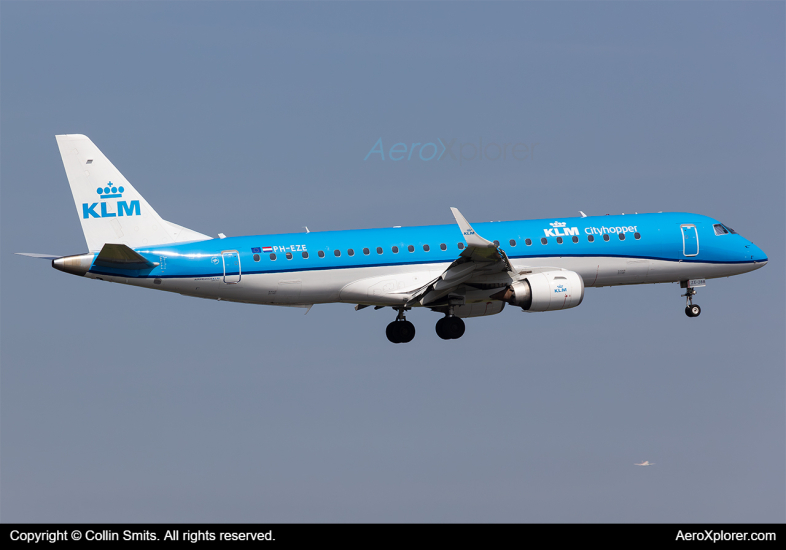 Photo of PH-EZE - KLM Embraer E190 at AMS on AeroXplorer Aviation Database