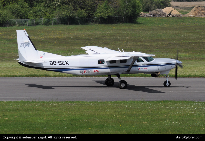 Photo of OO-SEX - Sky Dive Spa  Cessna 208B Super Cargomaster  at SPA on AeroXplorer Aviation Database