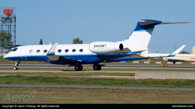 Photo of N449MT - PRIVATE Gulfstream G650 at MSP on AeroXplorer Aviation Database