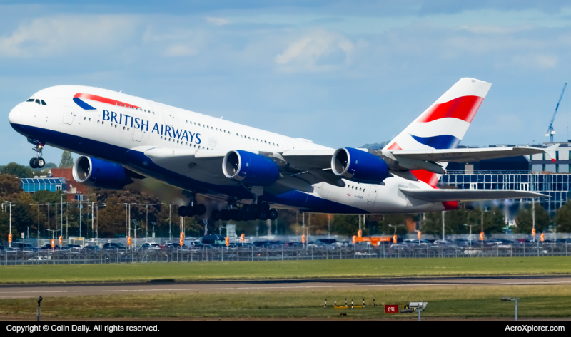 Photo of G-XLEF - British Airways Airbus A380-800 at LHR on AeroXplorer Aviation Database