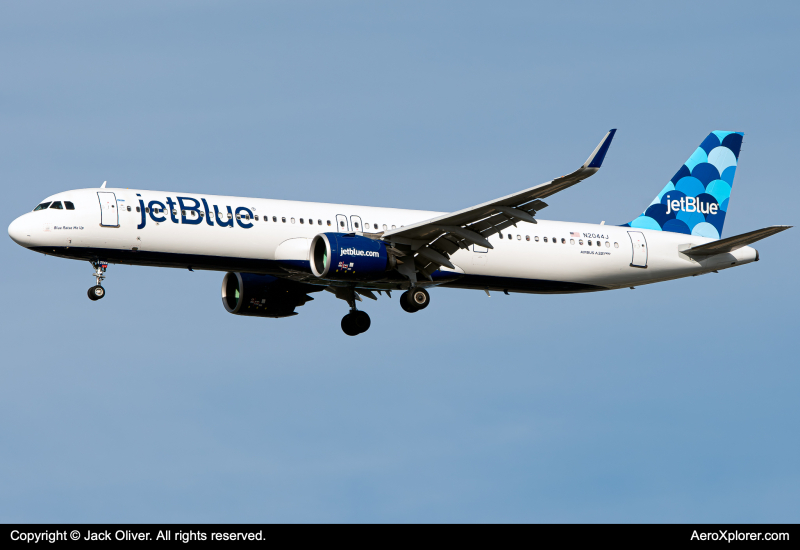 Photo of N2044J - JetBlue Airways Airbus A321NEO at JFK on AeroXplorer Aviation Database