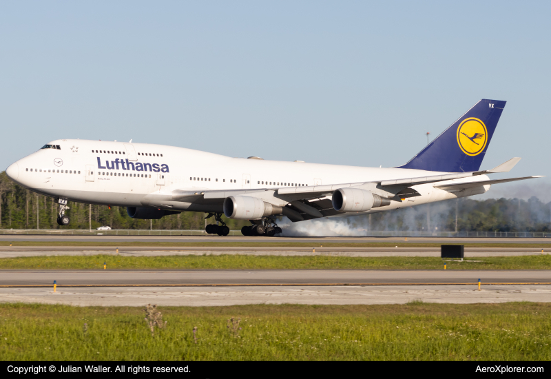 Photo of D-ABVX - Lufthansa  Boeing 747-400 at MCO on AeroXplorer Aviation Database