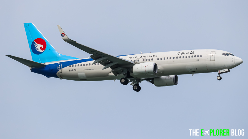 Photo of B-1129 - Hebei Airlines Boeing 737-8LW at SIN on AeroXplorer Aviation Database