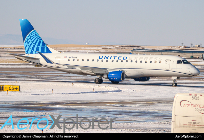 Photo of N624UX - United Express Embraer E175 at DEN on AeroXplorer Aviation Database