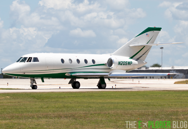 Photo of N205WP - PRIVATE Dassault Falcon 20E at SAT on AeroXplorer Aviation Database