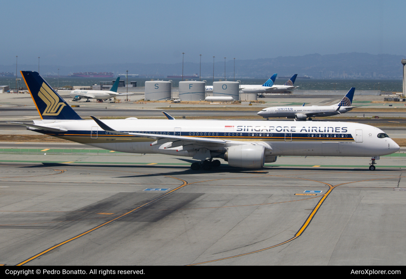 Photo of 9V-SMY - Singapore Airlines Airbus A350-900 at SFO on AeroXplorer Aviation Database
