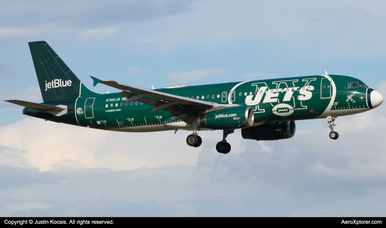 Photo of N746JB - JetBlue Airways Airbus A320 at TPA on AeroXplorer Aviation Database