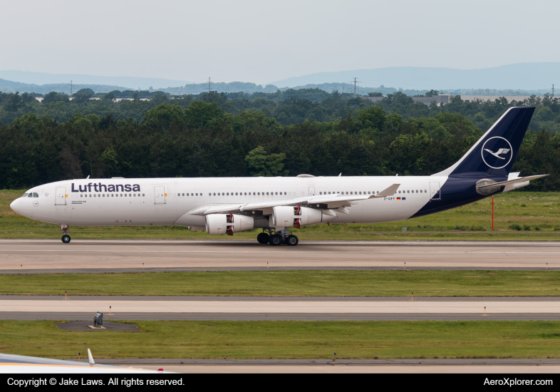 Photo of D-AIFF - Lufthansa Airbus A340-300 at IAD on AeroXplorer Aviation Database