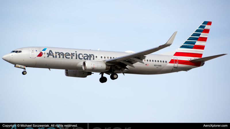 Photo of N814NN - American Airlines Boeing 737-800 at ORD on AeroXplorer Aviation Database