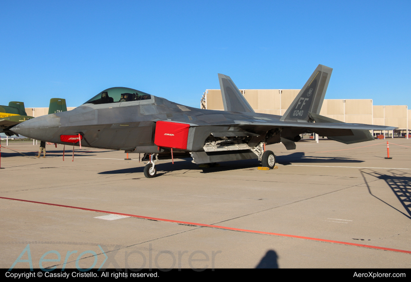 Photo of 02-4040 - USAF - United States Air Force Lockheed Martin F-22A Raptor at DMA on AeroXplorer Aviation Database