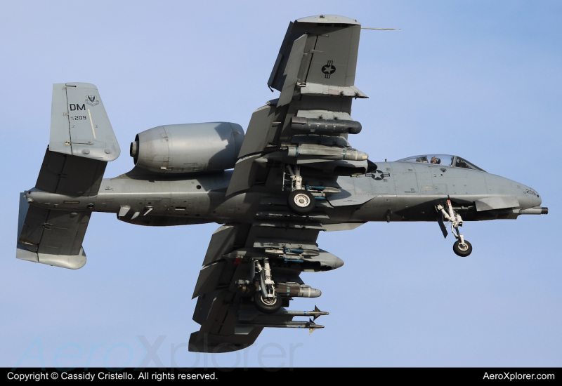 Photo of 79-0209 - USAF - United States Air Force Fairchild A-10 Thunderbolt at KDMA on AeroXplorer Aviation Database