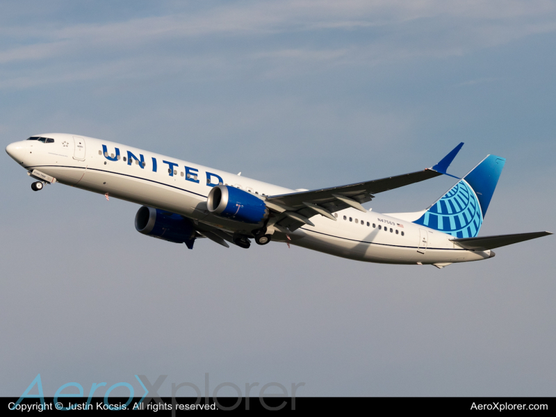 Photo of N47569 - United Airlines Boeing 737 MAX 9 at TPA on AeroXplorer Aviation Database
