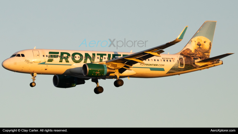Photo of N235FR - Frontier Airlines Airbus A320 at DCA on AeroXplorer Aviation Database
