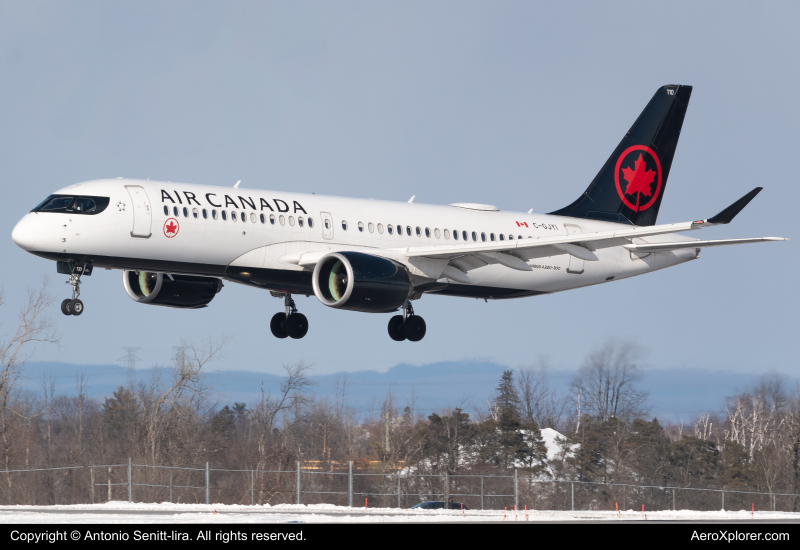 Photo of C-GJYI - Air Canada Airbus A220-300 at YOW on AeroXplorer Aviation Database