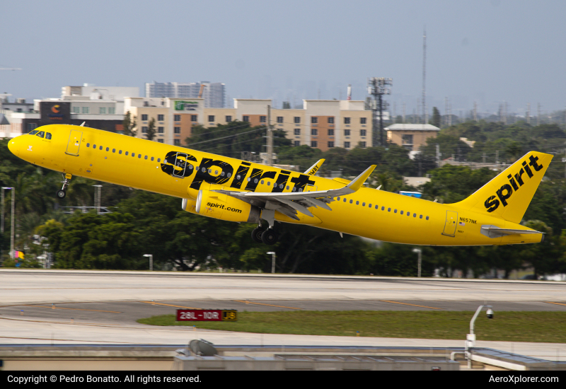 Photo of N657NK - Spirit Airlines Airbus A321-200 at FLL on AeroXplorer Aviation Database