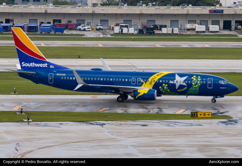 Photo of N8646B - Southwest Airlines Boeing 737-800 at FLL on AeroXplorer Aviation Database