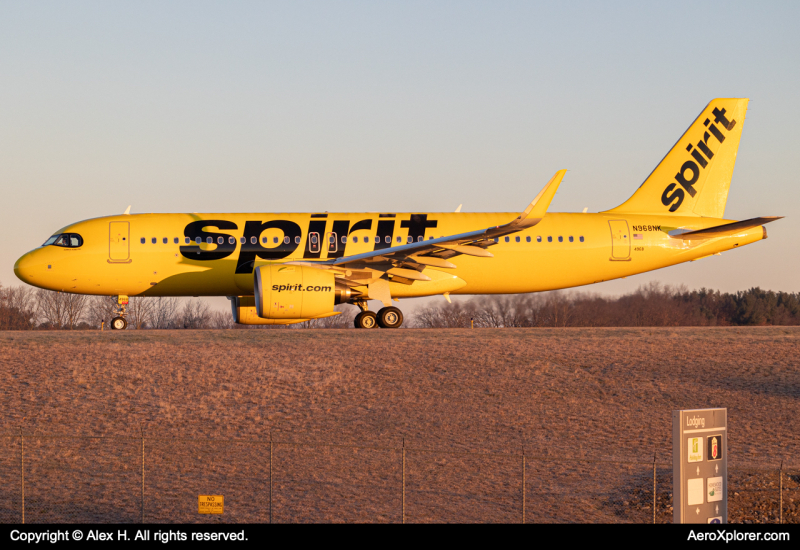 Photo of N968NK - Spirit Airlines Airbus A320NEO at MHT on AeroXplorer Aviation Database