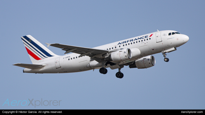 Photo of F-GRHL - Air France Airbus A319 at AGP on AeroXplorer Aviation Database