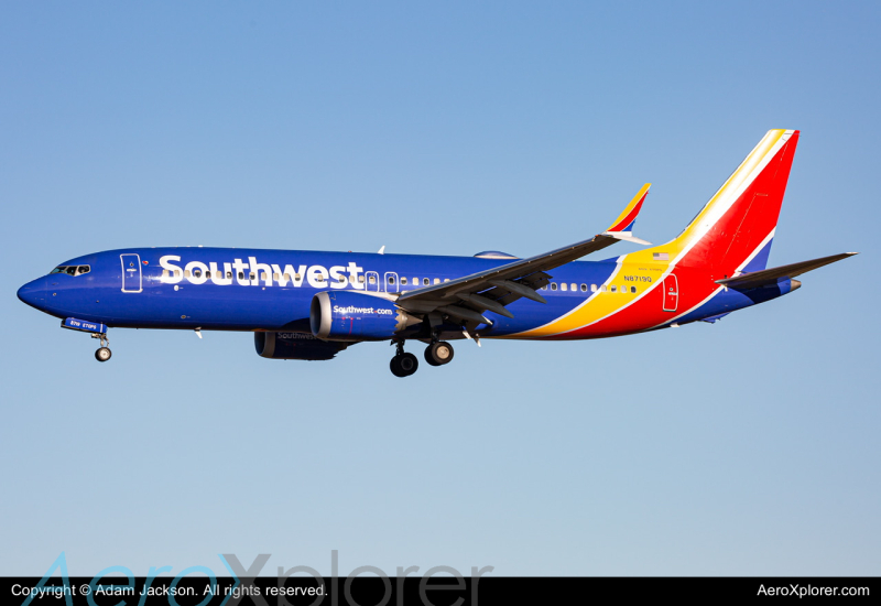Photo of N8719Q - Southwest Airlines Boeing 737 MAX 8 at BWI on AeroXplorer Aviation Database