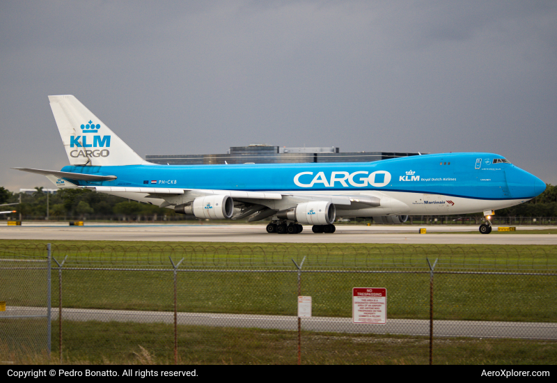 Photo of PH-CKB - KLM Boeing 747-400F at MIA on AeroXplorer Aviation Database