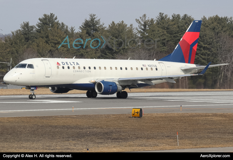 Photo of N207JQ - Delta Connection Embraer E175 at MHT on AeroXplorer Aviation Database