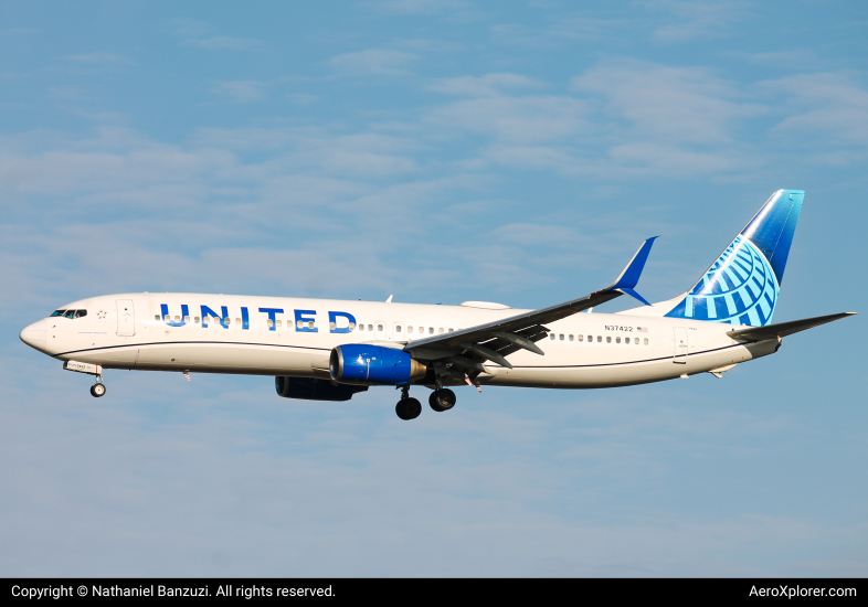 Photo of N37422 - United Airlines Boeing 737-900ER at YYZ on AeroXplorer Aviation Database