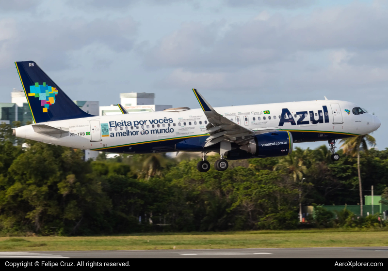 Photo of PR-YRB - Azul  Airbus A320NEO at SSA on AeroXplorer Aviation Database