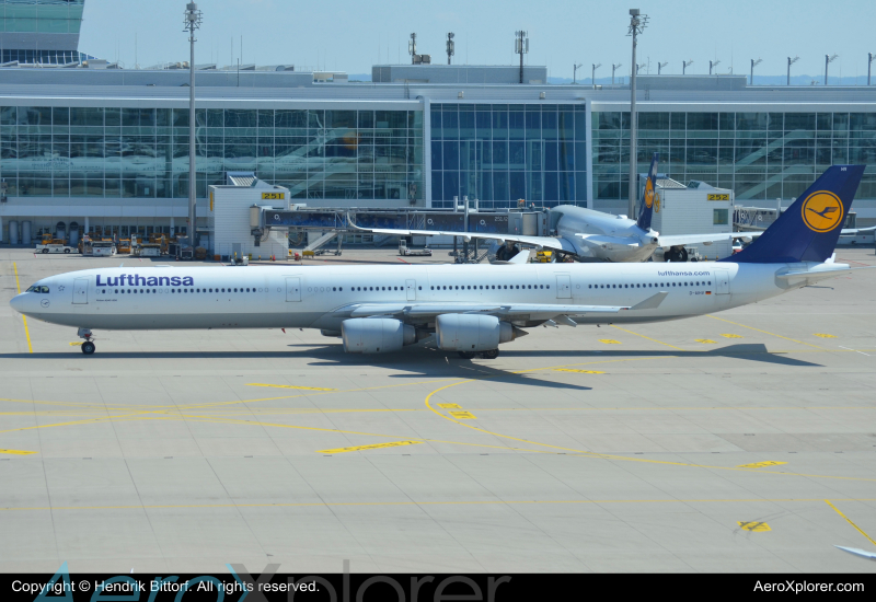Photo of D-AIHV - Lufthansa Airbus A340-600 at MUC on AeroXplorer Aviation Database