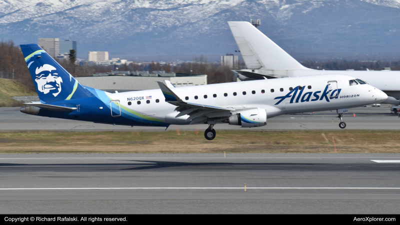 Photo of N620QX - Alaska Airlines Embraer E175 at ANC on AeroXplorer Aviation Database