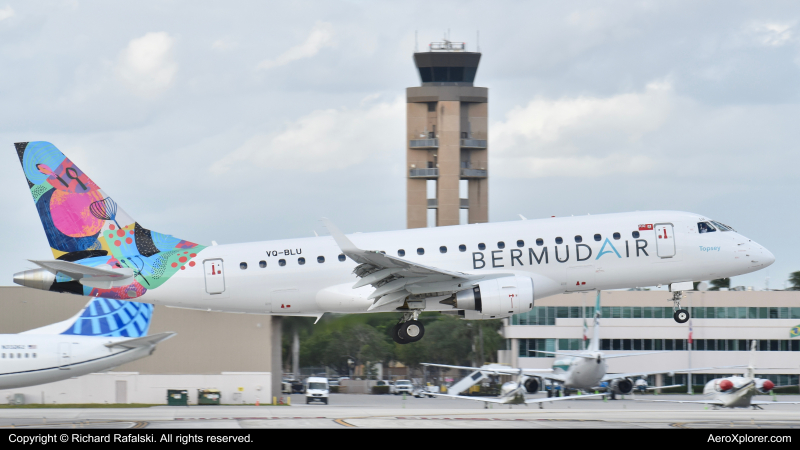 Photo of VQ-BLU - BermudAir Embraer E175 at FLL on AeroXplorer Aviation Database