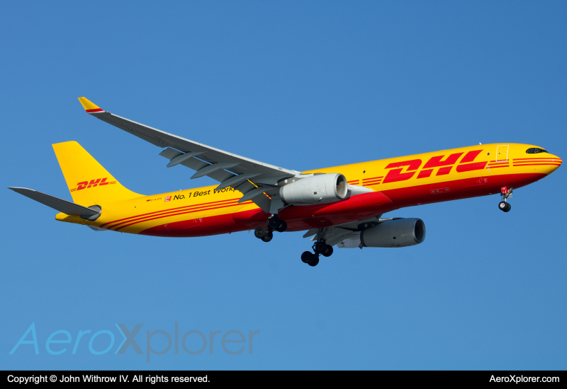 Photo of D-AJFK - DHL Airbus A330-300F at CVG on AeroXplorer Aviation Database