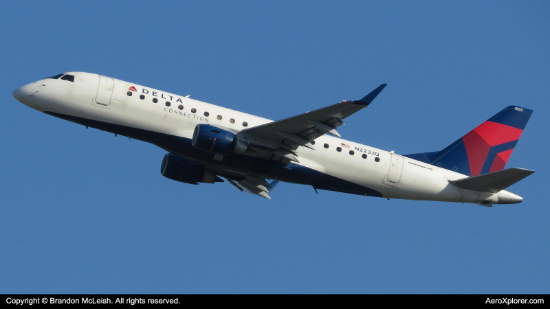 Photo of N223JQ - Delta Connection Embraer E175 at DAB on AeroXplorer Aviation Database