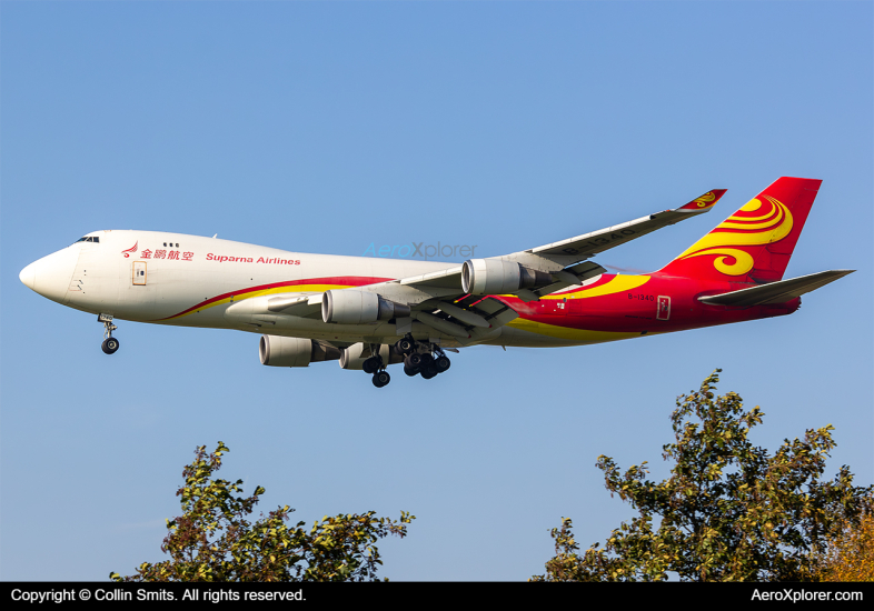 Photo of B-1340 - Suparna Airlines Boeing 747-400F at AMS on AeroXplorer Aviation Database