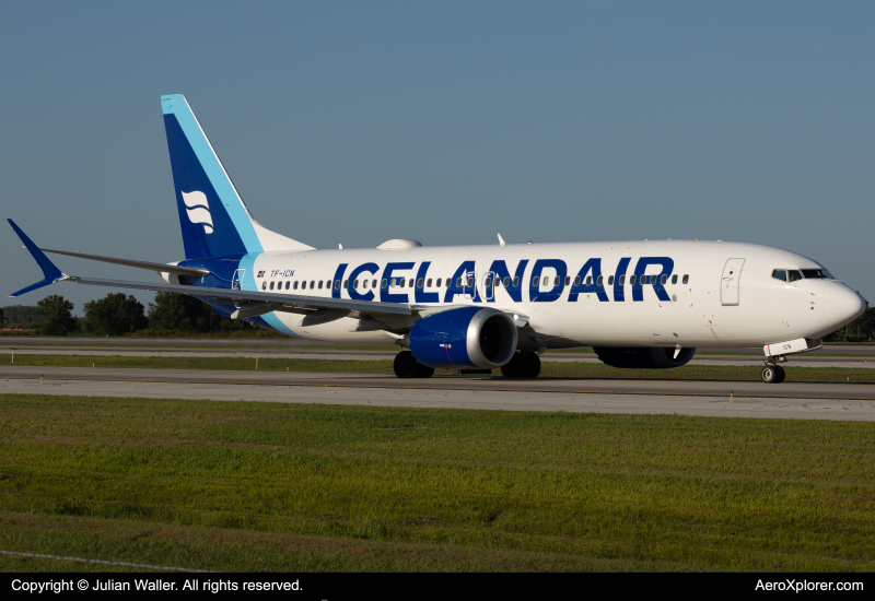 Photo of TF-ICN - Icelandair Boeing 737 MAX 8 at MCO on AeroXplorer Aviation Database