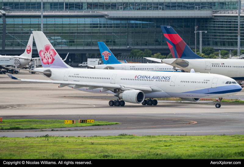 Photo of B-18360 - China Airlines Airbus A330-300 at HND on AeroXplorer Aviation Database