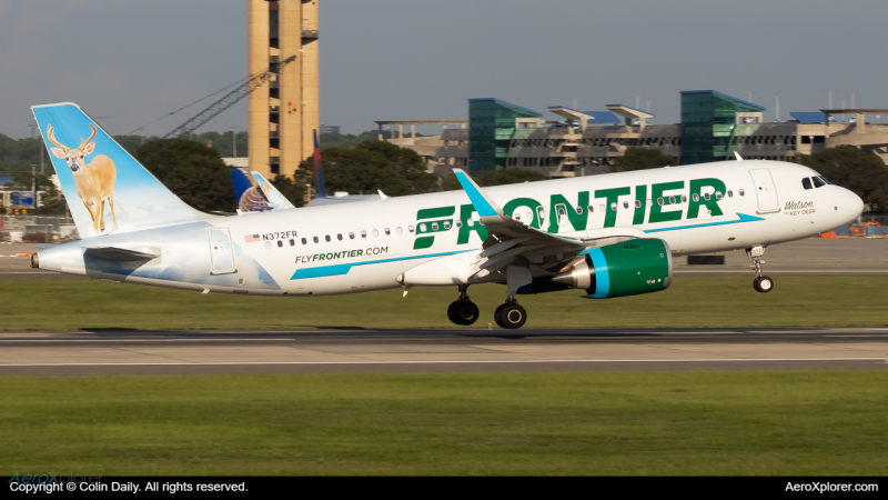 Photo of N372FR - Frontier Airlines Airbus A320NEO at CLT on AeroXplorer Aviation Database