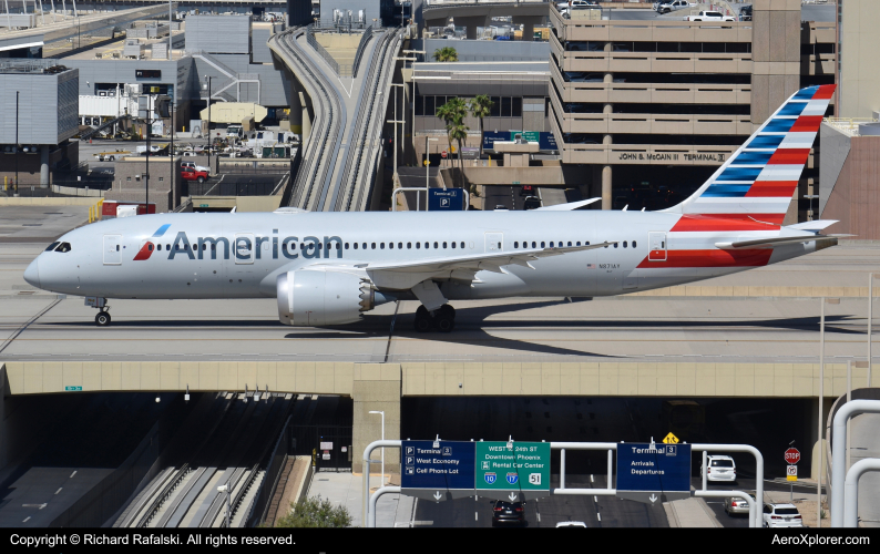 Photo of N871AY - American Airlines Boeing 787-8 at PHX on AeroXplorer Aviation Database