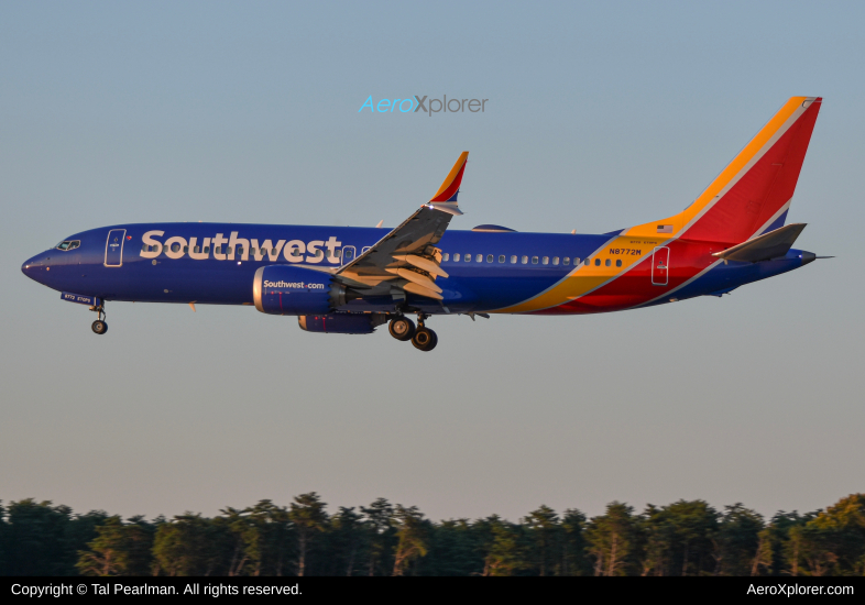 Photo of N8772M - Southwest Airlines Boeing 737 MAX 8 at BWI on AeroXplorer Aviation Database