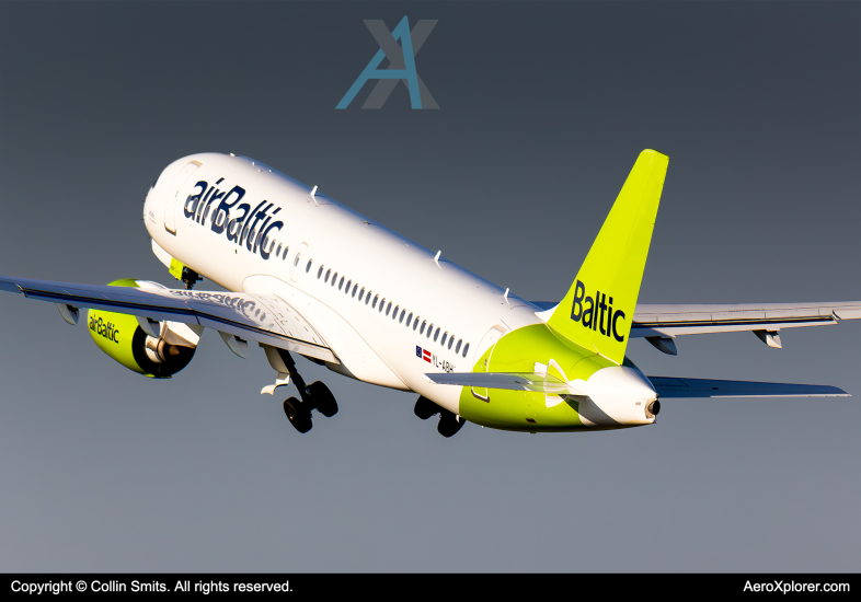 Photo of YL-ABH - Air Baltic Airbus A220-300 at AMS on AeroXplorer Aviation Database