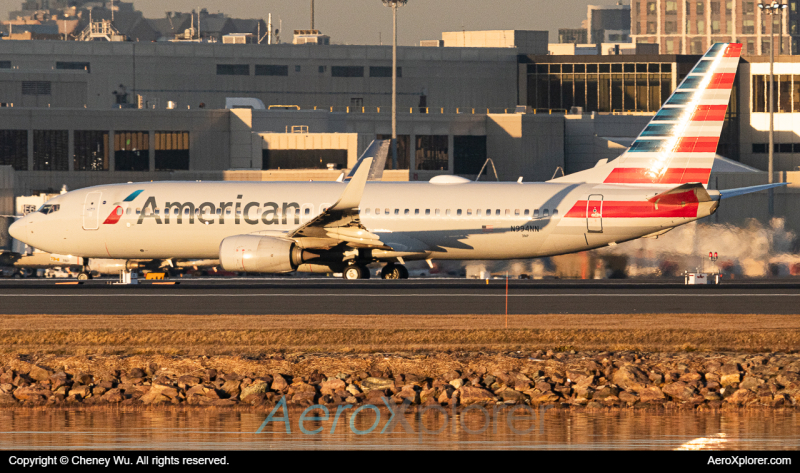 Photo of N994NN - American Airlines Boeing 737-800 at BOS on AeroXplorer Aviation Database
