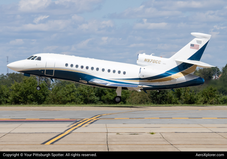 Photo of N970CC - Private  Dassault Falcon 900EX at AGC on AeroXplorer Aviation Database