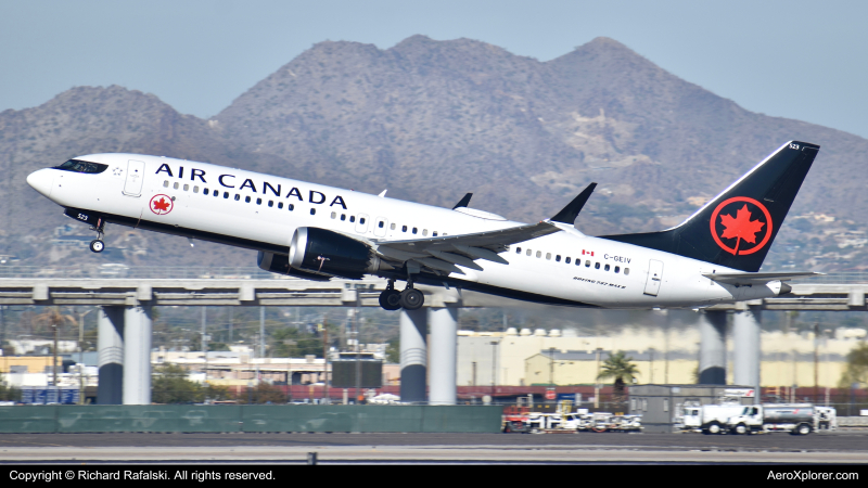 Photo of C-GEIV - Air Canada Boeing 737 MAX 8 at PHX on AeroXplorer Aviation Database
