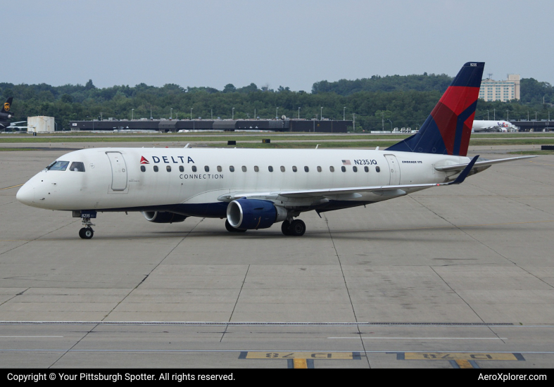 Photo of N235JQ - Delta Connection Embraer E175LR  at PIT on AeroXplorer Aviation Database