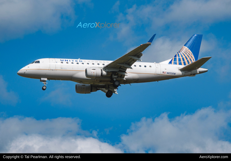 Photo of N855RW - United Express Embraer E170 at IAD on AeroXplorer Aviation Database