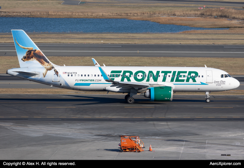 Photo of N347FR - Frontier Airlines Airbus A320NEO at BOS on AeroXplorer Aviation Database