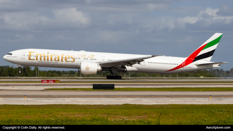 Photo of A6-ECW - Emirates Boeing 777-300ER at MCO on AeroXplorer Aviation Database