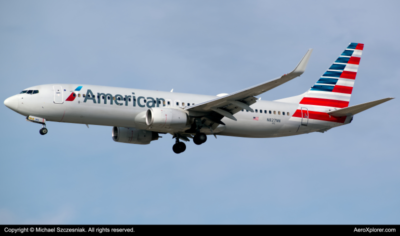 Photo of N827NN - American Airlines Boeing 737-800 at ORD on AeroXplorer Aviation Database